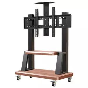 TV 100인치 이동형 받침대 월넛 10년 가성비