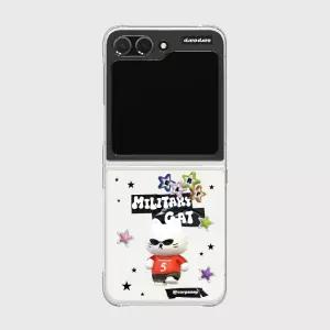 어프어프 밀리터리 캣 치치(Z플립-클리어하드) - MULTI113213