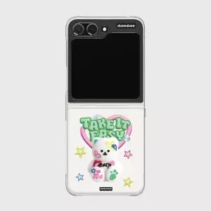 어프어프 비 해피 화이트 파코(Z플립-클리어하드) - MULTI113217