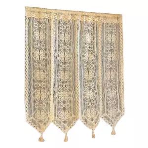 북유럽 크로쉐 포인트 가리개 뜨개 커튼 주방 레이스 바란스커튼 보헤미안