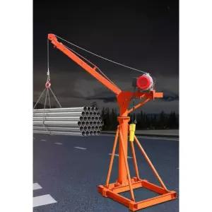 접이식 소형 크레인 전동 300kg 접이식 운반 기중기 220V 호이스트 12m