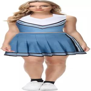 포그혼 여성 치어리더 의상 치어리딩 상의 스커트 할로윈
