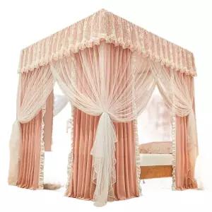 사각 난방텐트 방한텐트 수면 싱글퀸 침대 암막 보온 텐트 블루