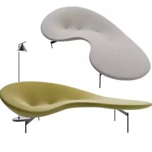 곡선형 소파 특이한 디자인 쇼파 완두콩 벤치 럭셔리 라운지