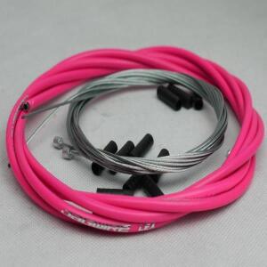 재그와이어 시프터 기어 변속기 호스 하우징 케이블 키트, 시마노 SRAM 핑크 MTB 로드 슈트