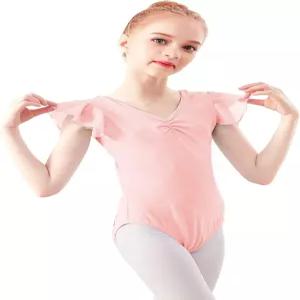 트와르발룩스 걸스 발레 레오타드 체조를 위한 플러터 슬리브 댄스