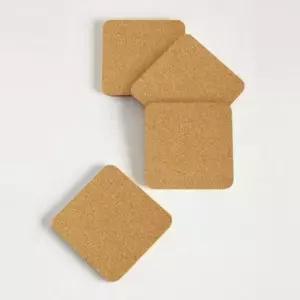 코르크코스타 코르크 컵받침 코스터 무지 사각 95 x 3mm