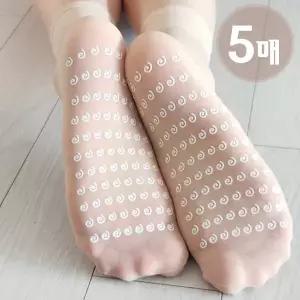 [하프클럽/제이투와이]여성용 미끄럼방지 발목스타킹 5켤레 삭스 논슬립 밴딩양말 시스루