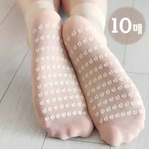 [하프클럽/제이투와이]여성용 미끄럼방지 발목스타킹 10켤레 삭스 논슬립 밴딩양말 시스루