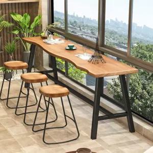 원목의자 슬림우드테이블 탁자 창가 홈바 베란다 4인