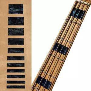 인레이 스티커 기타 및 베이스용 프렛 마커 - 재즈 블록 블랙 펄 FB-101J-BP