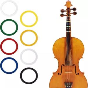 바이올린 지판 테이프 8롤 연습용 컬러 가이드 스티커 3MM 첼로 포지션 운지법 프렛보드 음표 위치용