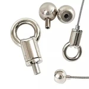 호환 링 볼 스틸 와이어 로프 잠금 스티치 잠금 세트 램프 걸이 리프팅 토로이달 버클 후크 케이블 전선가