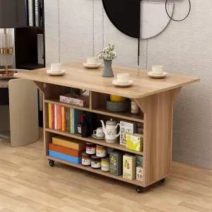 접이식 베이킹 작업대 식탁 없음 소형 라이트 / 화이트 연장 아파트 홈바 + 8