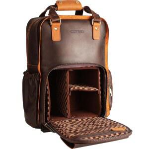 스타 비스타 베르니니 빈티지 그레인 백팩 사진작가용 포함 홀더 삼각대 카메라 케이스 가죽