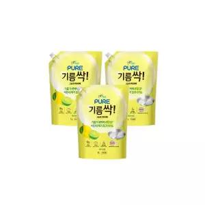 피죤 퓨어 기름싹 주방세제 1L 3개 레몬라임 974185