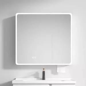 욕실 거울장 조명 캐비닛 세면대장 그레이 미러 60cm 욕실거울장 방수 슬라