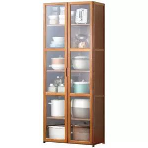 일본식 홈카페 수납장 60cm 주방 그릇장 6층(더블 도어) 빈티지 그릇장식장