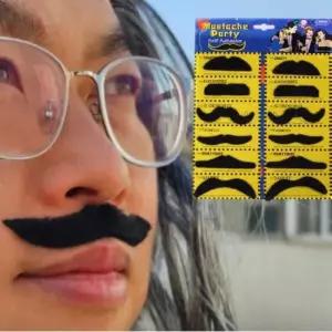 파티소품 분장 붙이는 콧수염 가짜 수염 인조 세트