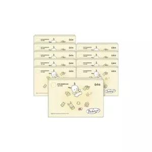 깨끗한나라 딥무드 에센셜케어 미용티슈 로션티슈 여행용 3겹 64매 10팩 포차코 에디션 974367