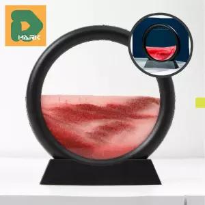 이색적 모래액자 거실 선물용 감성 소품용 침실 무드 멍템 꾸미기용 레드색 샌드아트 사무실 탁상용 힐링