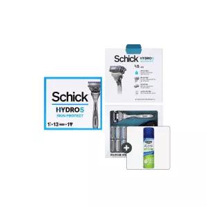 쉬크 하이드로5 스킨프로텍트 (핸들1+날13+커버1) +() 라임폼 210g 974430