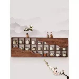 다기장 찻잔 진열장 월넛 장식장 진열대 홈카페 수납장