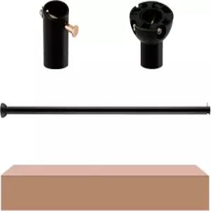 야오콤 24인치 블랙 천장 선풍기 다운로드 나사식 아닌 볼 헤드 직경 1인치 확장 로드로 다양한 적합