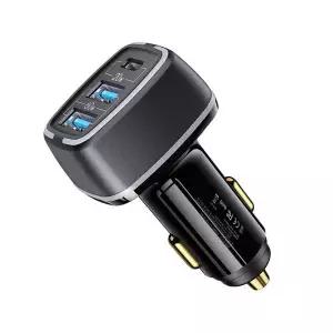 HDTOP USB C타입 3포트 80W 차량용 고속 충전기 시거잭 HT-K001