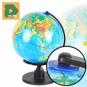 한글지구본 교육용 회전식 학습 산맥 도서 야간 바다 지도 교구 입체 초등학생 발광 대륙 어린이 조명 지형