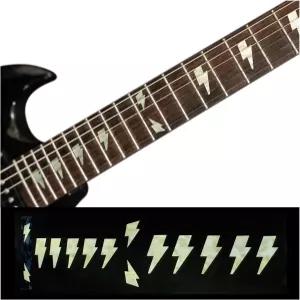 기타 및 베이스용 인레이 스티커 프렛 마커 - AC/DC 라이트닝 볼트 F-075AD-WT