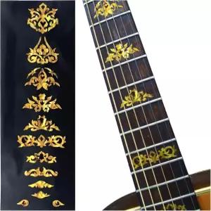 기타 및 베이스용 인레이 스티커 프렛 마커 - 가르시아 디럭스 황토 F-013GD-OC