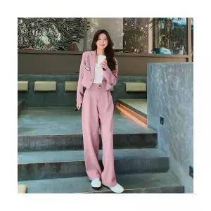 포뇨 여성 잉글리쉬 핑크 정장세트 봄가을 투피스 OPH1