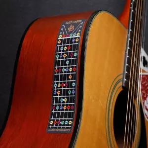 슬릭 핑거스 프레보드 스티커 - 기타 및 베이스 연주자를 위한 표준 노트 3 사이즈 팩 모든 레벨과