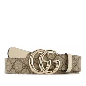 GG 마몬트 리버시블 캔버스 스트랩 벨트 847131 FAFGJ9788