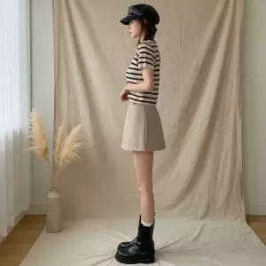 [하프클럽/]여성 벨트 세트 미니 치마 바지 스커트