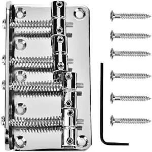 Tbest 4현 베이스 브릿지 기타 교체용 일렉트릭 빈티지 실버 3가지 색상 중 선택 가능