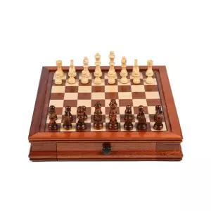 프리미엄 체스판 선물용 원목 인테리어 취미 2-in-1 가방 손잡이 보드게임