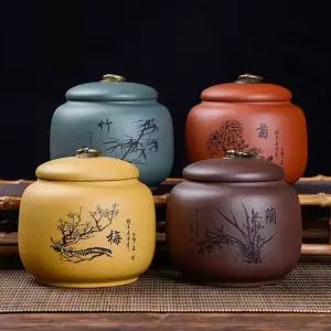 차 보관함 찻잎통 보이차 항아리 다도용품 버츄오 미니 원형