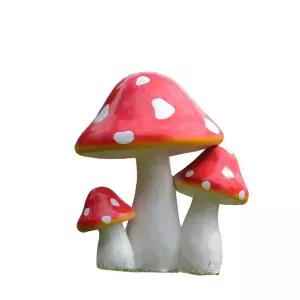대형 버섯 조형물 야외 카페 장식품 조각 테마파크 유치원