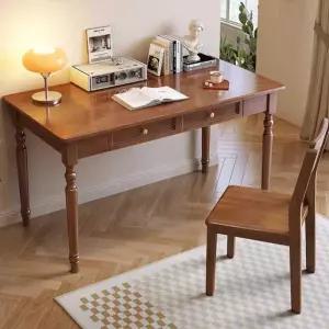 엔틱책상 원목 서재 데스크 클래식책상 북유럽 고무나무