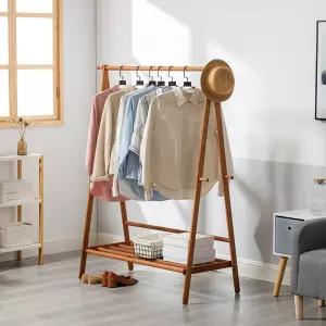 접이식 원목 긴행거 현관 수납 간단한 좁은공간 침실 원룸