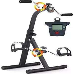 노인 상지 및 하지 운동을 위한 접이식 페달 운동기 LCD 모니터가 장착된 피트니스 자전거 다리 트레이너