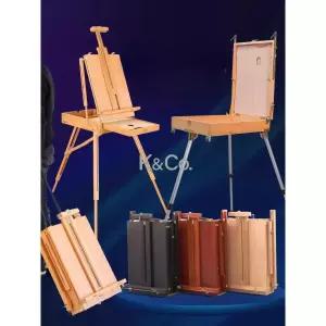 화구박스 연목 접이식 야외 트롤리 나무 화방 원목 수납