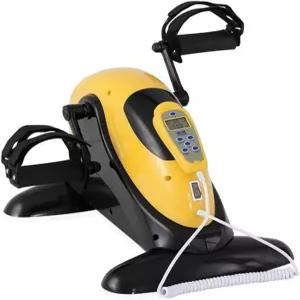 저항 없는 LCD 디스플레이 사이클 트레이너가 있는 Sywlxkq 일렉트릭 언더 데스크 바이크 미니 휴대용 페달