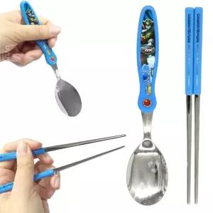 어린이집 유치원 아동용젓가락질 스푼젓가락 어린이수저세트 (1세트) x 10개세트 안방용 헬