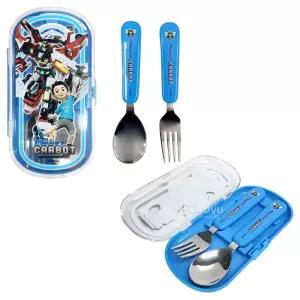 어린이 수저 헬로카봇수저 1세트 x 5개세트 미니스푼포크 케이스포함 수저세트 어린이집 유치원
