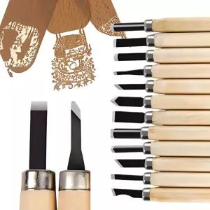 공방용 미술실 나무목공예용 조각칼세트 목공조각도 (12종) x 10개세트 학교용 공예 미술