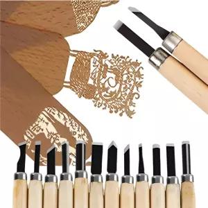 나무 목공예용 조각칼세트 12종 x 5개세트 목공조각도 학교용 공예 미술 도구 묶음 공방용 미술실