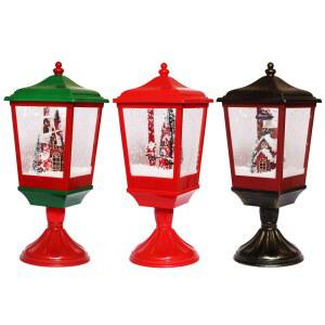 크리스마스 눈내리는가로등 오르골 멜로디 인테리어 9M 가로등 음악 눈내리는 70CM